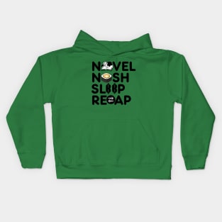 Novel Nosh Sleep Recap Kids Hoodie